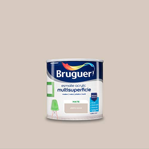 Bruguer Acrylic Multisuperficie Esmalte al agua Mate Piedra Suave 250 ml