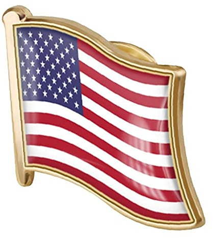 PiniceCore 1pc Drapeau Américain Pin Badge en Métal Épinglette Broche USA Etats-Unis D'drapeau Épinglette Nouveauté Accessoires