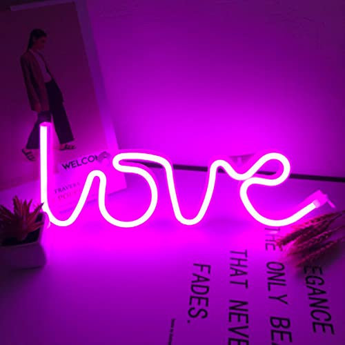 Scritte Neon Lampada Led Parete Love Insegne Lettere Luminose Batteria E Usb Motorizzato Casa Festa Matrimoni Rossa