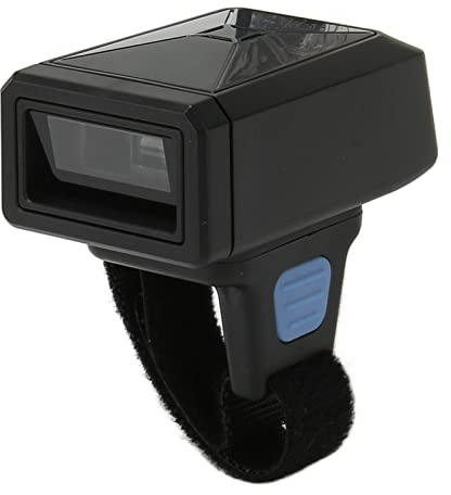 Bewinner Kabelloser 1D-Ring-Barcode-Scanner, Tragbarer Tragbarer -Finger-Barcode-Leser, 1D-2D-QR-Bild-Barcode-Leser für Buch, Lagerinventar, Express