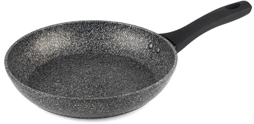 Salter® BW10691 Megastone Thermo Collar Collection, Non-Stick, Corrosion & Scratch-Resistant Forged Aluminium Frying Pan, 20 cm, Heat Indicator Collar, Metal Utensil & Dishwasher Safe