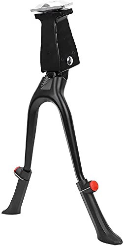 Zweibeinständer Doppelständer Fahrradständer Rutschfester Gummiständer Universal Hinterbauständer Aluminiumlegierung Fahrrad Ständer Seitenständer Für 26 Zoll Mountainbike Rennrad MTB ( Color : Noir ,