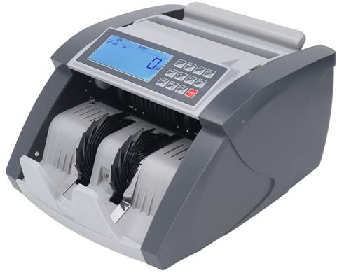 Geldzählmaschine, Banknotenzähler Banknotenzählmaschine LCD-Display Falschgeld-Detektor mit UV MG IR MT DD Falschgeld-Erkennung für Geschäften Supermärkten Banken (EU-Stecker 220