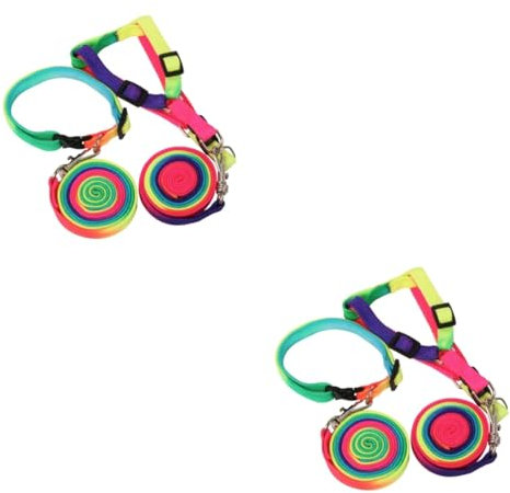 minkissy 4 Stück Leine gürtel Nylon hundegurt hundezuggeschirr Steuergriff für das Haustiergeschirr Verstellbarer Handgriff Haustier Hund Zugband Hund zieht Seil die Katze Kettenblatt