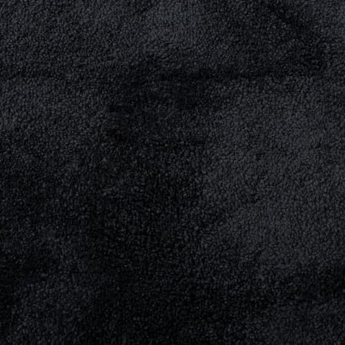 vidaXL Teppich, Wohnzimmerteppich Kurzflor Modern, Bodenteppich Flauschig Weich, Pflegeleicht Teppich für Wohnzimmer Schlafzimmer, Schwarz 240x240cm