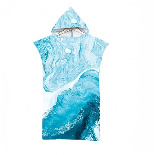 Proumhang Vuxen Strandhandduk Med Handduksbyte Handduk Mantel Handduk Poncho Filt för Strandsurfing Badbad Våtdräkt Byte 85cm x 110cm Läge 2