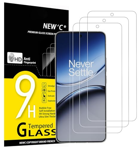 NEW'C 3 Stück für OnePlus Nord 4 für Panzerglas, Frei von Kratzern, 9H Härte, HD Displayschutzfolie, 0.33mm Ultra-klar, Ultrabeständig