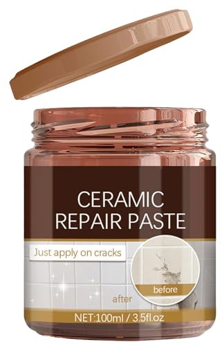 Reparaturpaste für Emaille,Bodenfliesen Kratzer Reparaturpaste,Porzellan Risse Reparaturpaste,Reparatur Rissen Keramikfliesen,Wasserfest keramikpaste,100ml