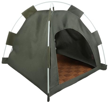 BESPORTBLE Outdoor Faltbares Haustierzelt Grün s Komfortables Atmungsaktives Katzen Hundeschlafzelt Vielseitiges Kleines Haustierhaus Für Drinnen Und Draußen Stabil Leicht Transportierbar