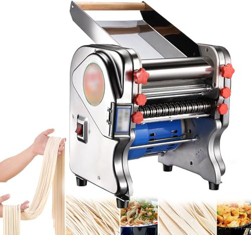 CWCQGH Máquinas de Pasta eléctricas, máquina automática para Hacer Fideos, máquina para Hacer Pasta eléctrica de 550 W, máquina amasadora Comercial para Uso Comercial doméstico