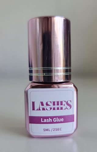 LASHES Colle Extensions de Cils Professionnelle – Séchage Rapide 0,5 à 2 Secondes – 5 g – Usage Strictement Professionnel