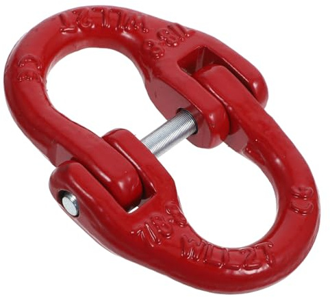 LOORGVEL Maglia di Collegamento in Acciaio 2t per Catene da Carico, Connettore Rosso per Sollevamento, Facile da Installare Stile Casuale