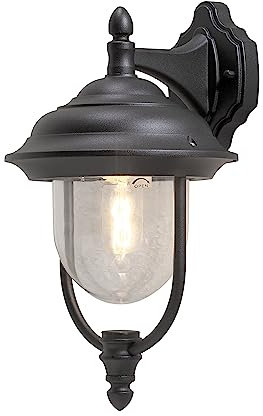 Konstsmide Parma 7222-750 Außenwandleuchte Energiesparlampe, LED E27 75 W Schwarz