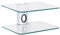 Goldline Support, Support DVD, DVD et Sky Box Support Mural avec 2 étagères en Verre Flottant (2 Shelf, Silver)