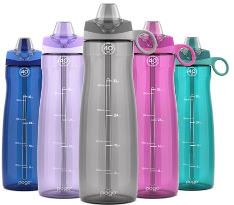 pogo Wasserflasche, grau, 40 Ounce
