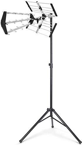 Satellites 48 Element Tri Boom Freeview HD Digital TV Loft/Outdoor Aerial Kit with Steel Portable Tripod for Camping, Carvan or holiday home