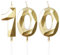 Candela a forma di numero per 100° compleanno, colore oro, decorazione per feste, matrimoni, anniversari