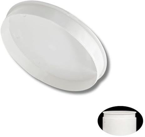 Cubierta para tubo de ventilación de 100 mm, para tapones de manguito, cubierta de tubo de PVC, tapa de muelle, tapa para tubo de ventilación, tapa para tubos de drenaje, plástico ASA (blanco)
