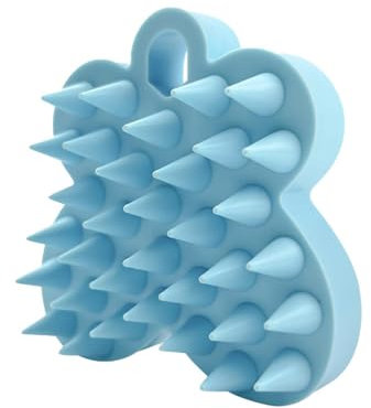 Silikon-Shampoo-Bürste – Kopfhautmassagegerät mit weichen Borsten | Schuppenentfernung Nasses und trockenes Haar Bürste für Frauen, Männer, Teenager und Mädchen | Wiederverwendbarer