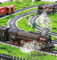 LTFIOON Train Electrique Enfant, Train de Noël Electrique avec Fumée Magique et Son Réaliste, Jouet Train électrique à Vapeur, pour Enfants 3-12 Ans(Télécommandé)