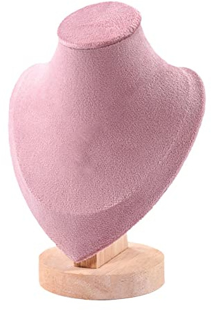 Geardeangloow Présentoir à colliers - Buste - Présentoir pour bijoux - Organisateur de rangement - Taille S - Rose