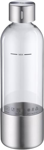 WMF Element One Sprudelwasserflasche – Original Sprudel-Ersatzflasche aus High-Quality PET, kompatibel mit WMF Element One Wassersprudler, robust & wiederverwendbar, Farbe Silber, 0608016040