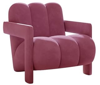 KIBONCY Velvet Accent Chairs, Modern Upholstered Armchairs,Single Leisure Back Armchair Sofa Chair for Living Room Lounge Bedroom(I)