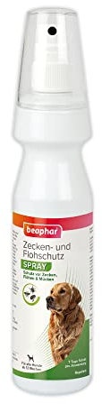 BEAPHAR - Zecken- Und Flohschutz Spray Für Hunde Ab 12 Wochen - Sofortwirkung - 7 Tage Schutz Vor Zecken, Flöhen und Mücken - Sofortschutz - Einfach Aufsprühen und Hund Schützen - 150 ml