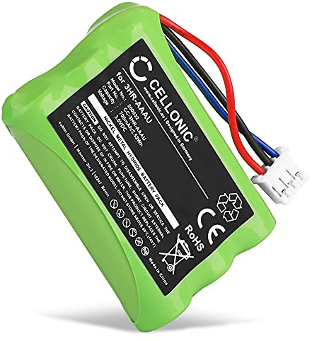 CELLONIC, batteria compatibile con Bang & Olufsen BEOCOM 6000, BeoCom 1, BeoCom M6000 (700mAh, 3.6V) 1x Batteria di ricambio 3HR-AAAU,70AAAH3BMXZ,T373