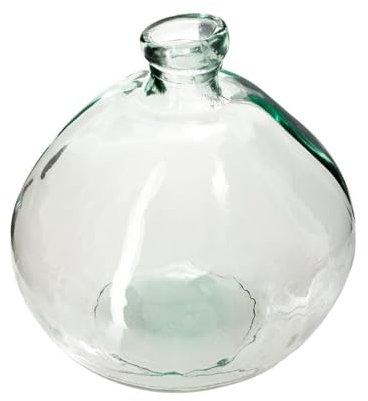 Atmosphera - Vase Rond Verre recyclé - Transparent - D23 cm