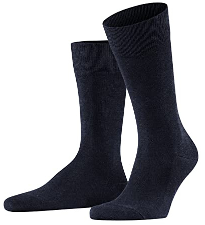 FALKE Herren Socken Family M So nachhaltige Baumwolle einfarbig 1 Paar, Blau Navy Melange 6127, 39-42