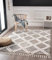 the carpet Vera Handmade-Look, Super Weicher Wohnzimmer Teppich, 3D Effekt, Hochflor, Langflor, Skandinavisch, Rauten Muster, Grau, 160 x 230 cm