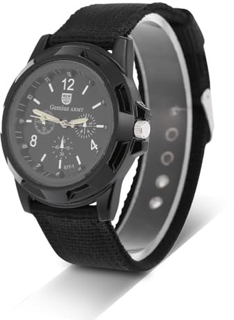 Militär Uhr,Herrenuhren Militäruhren,Militär mit Datum und Wochentag,Männer Militärarmeeuhr Analoge Armbanduhren,Datumsanzeige Taktischer Feldsport Minimalistische Uhren,Field Outdoor Sport,Schwarz