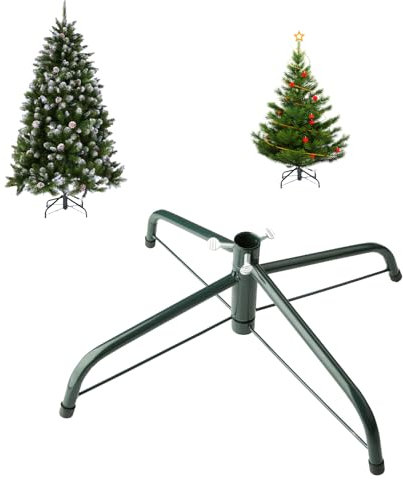 Hainue Weihnachtsbaumständer, Stabiler Christbaumständer 35cm, Weihnacht Metall ständer mit Gummifüße Schrauben, Gross Outdoor Indoor Weihnachten Dekoration für Weihnachtsschmuck Tannenbaumständer