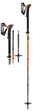 LEKI Sherpa FX Carbon Strong Skistöcke, orange-Denimblue, 120-140cm