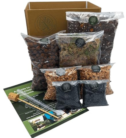 DIY Large Open and Closed Terrarium Kit (Terracotta Pebbles)