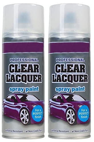 ZOPPER | Pack of 2 Professional Clear Lacquer Gloss Spray Paint 400ml | Petrol & Heat Resistance, Fast-Drying, durable, long-lasting finish Non-Crack Paint