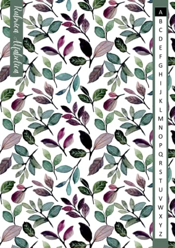 Rubrica Alfabetica: Quaderno A4 in ordine alfabetico dalla A alla Z | 4 pagine per ogni lettera (104 pagine)
