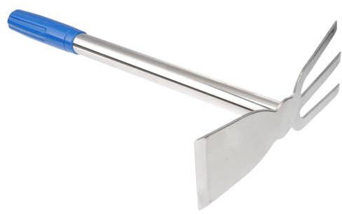 Kisangel Houe De Jardinage Labourer Outils De Jardinage Désherbage Agriculture Outils à Main De Jardinage Râteau De Jardin Houe Et Cultivateur Ratissage Acier Inoxydable Silver