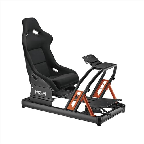 Noua Burn Simulatore da Corsa Racing Simulator Cockpit - Sedile Gaming Regolabile, Cabina di Guida per Principianti e Professionisti