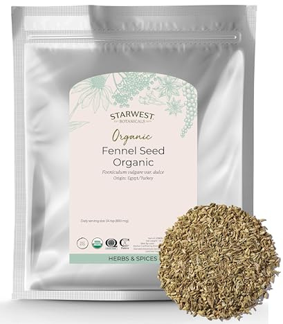 Starwest Botanicals Organic Fennel Seeds, 1 Pound