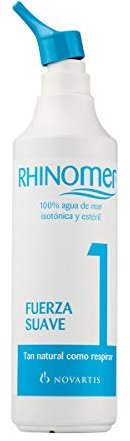 Rhinomer Spray Nasal 100% Agua de Mar, Fuerza Suave 1, Para Adultos y Niños a Partir de 1 Año, 180 ml