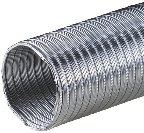 Aluminium flexrör 3 m flexrör Ø 115 mm 115 mm aluminiumrör flexslang aluminium Aluflex-rör flexibelt aluminiumrör Aluflex värmebeständigt AF
