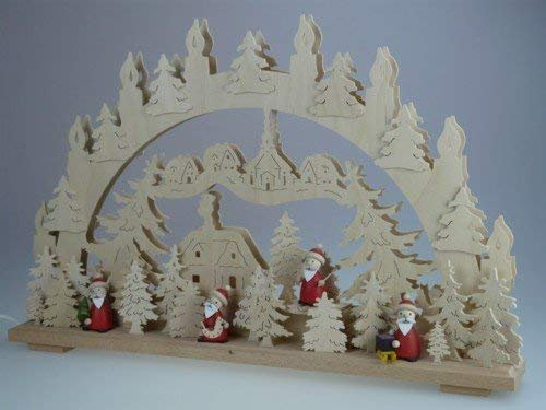 Lumineux de Noël avec arche hommes Taille = 70 x 45 cm Neuf des monts Métallifères Chandelier Arc lumineux