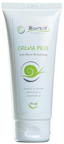 Crema Piedi Secchi Screpolati Bionclé - con Bava di Lumaca, Mentolo, Biologica, Effetto pelle Morbida e Levigata- Nichel Tested.