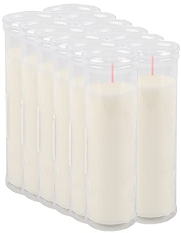 H HANSEL HOME Pack Velón Votivos Grande Velas Litúrgicas (Blanco, Grande 12 Unidades)