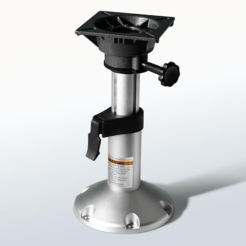 MANUMARINE Aluminum Adjustable Height Locking Boat Seat Pedestals 13.5 Inches to 20 Inches