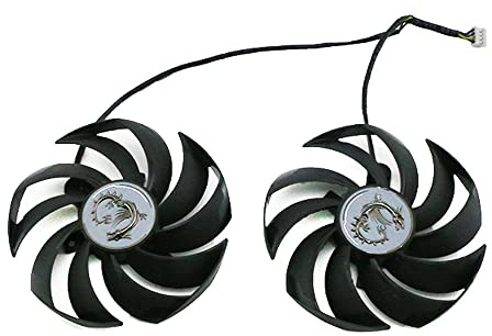 RAKSTORE PLD10010B12HH Grafikkarten Lüfter Kompatibel mit MSI RTX 3080 RTX3080Ti RTX 3090 SUPRIM X Leiser Kühler Lüfter (A)