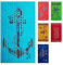 jilda-tex Strandtuch 90x165 cm Badetuch Strandlaken Badelaken Strandhandtuch 100% Baumwolle XXL (Seablue Anchor)