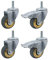 Swivel Stem Wheels With Brakes, 100mm Heavy Duty Furniture Casters, Rubber Replacement Wheel, Silent, Office Chair Castor, M12*30mm, Load 280KG, For Trolleys, Cribs,industrial Transportation (4 Pcs (